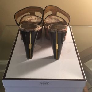Coach Shoes - Coach Chocolate Brown Leather Clogs Coach Shoes - Coach Chocolate Brown Leather Clogs